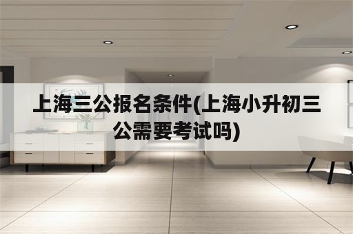 上海三公报名条件(上海小升初三公需要考试吗)