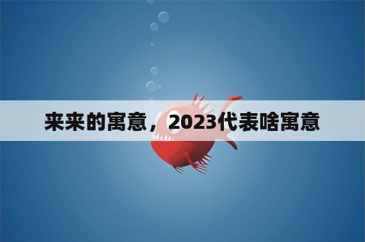 来来的寓意，2023代表啥寓意