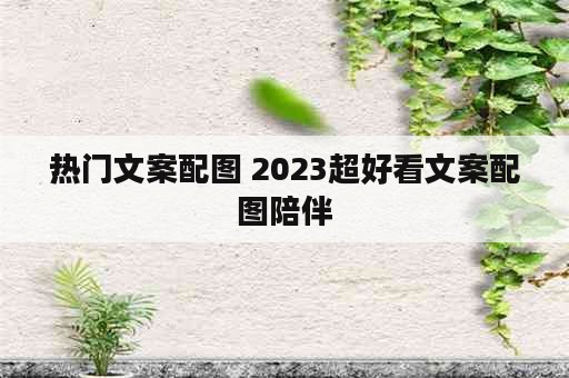 热门文案配图 2023超好看文案配图陪伴