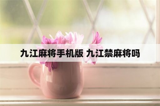 九江麻将手机版 九江禁麻将吗