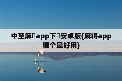 中至麻將app下載安卓版(麻将app哪个最好用)