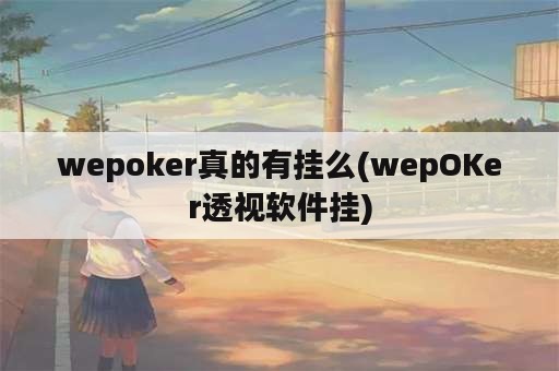wepoker真的有挂么(wepOKer透视软件挂)