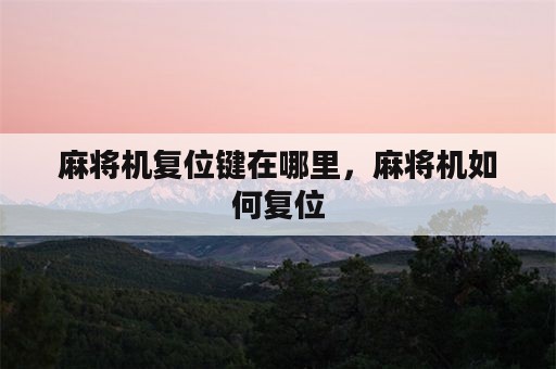 麻将机复位键在哪里，麻将机如何复位