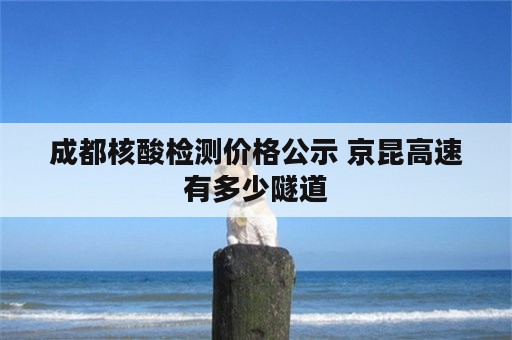 成都核酸检测价格公示 京昆高速有多少隧道