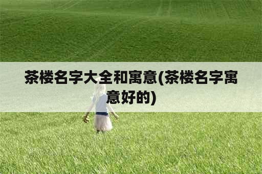 茶楼名字大全和寓意(茶楼名字寓意好的)