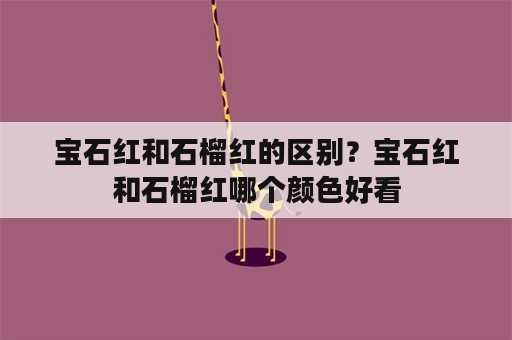 宝石红和石榴红的区别？宝石红和石榴红哪个颜色好看