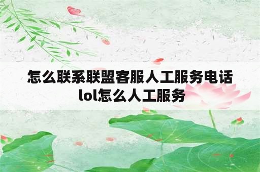 怎么联系联盟客服人工服务电话 lol怎么人工服务