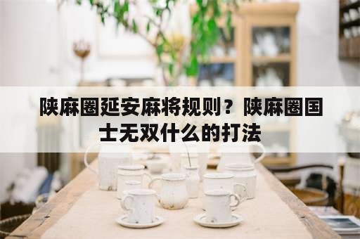 陕麻圈延安麻将规则？陕麻圈国士无双什么的打法