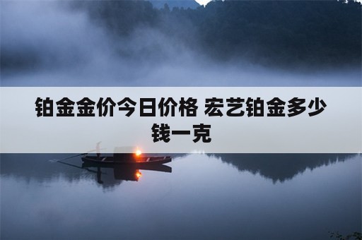 铂金金价今日价格 宏艺铂金多少钱一克