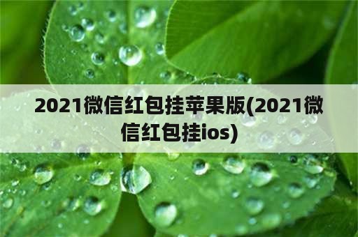 2021微信红包挂苹果版(2021微信红包挂ios)