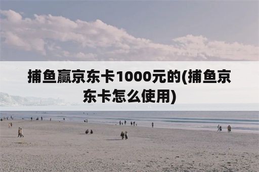 捕鱼赢京东卡1000元的(捕鱼京东卡怎么使用)