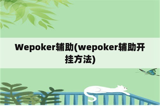 Wepoker辅助(wepoker辅助开挂方法)