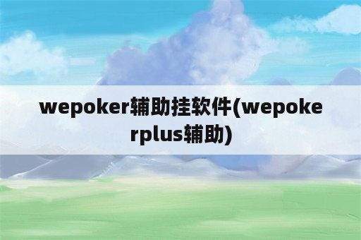 wepoker辅助挂软件(wepokerplus辅助)