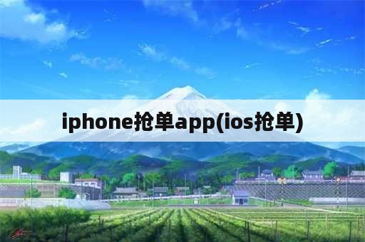 iphone抢单app(ios抢单)