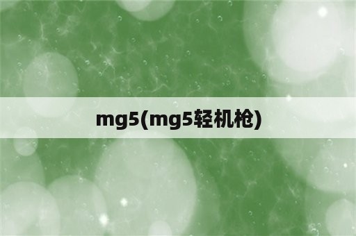 mg5(mg5轻机枪)