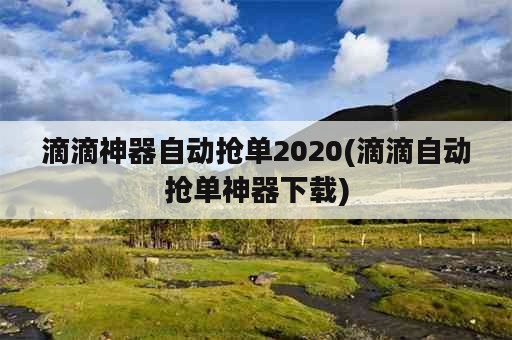 滴滴神器自动抢单2020(滴滴自动抢单神器下载)